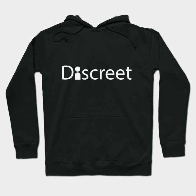 Discreet artistic text design Hoodie by BL4CK&WH1TE 